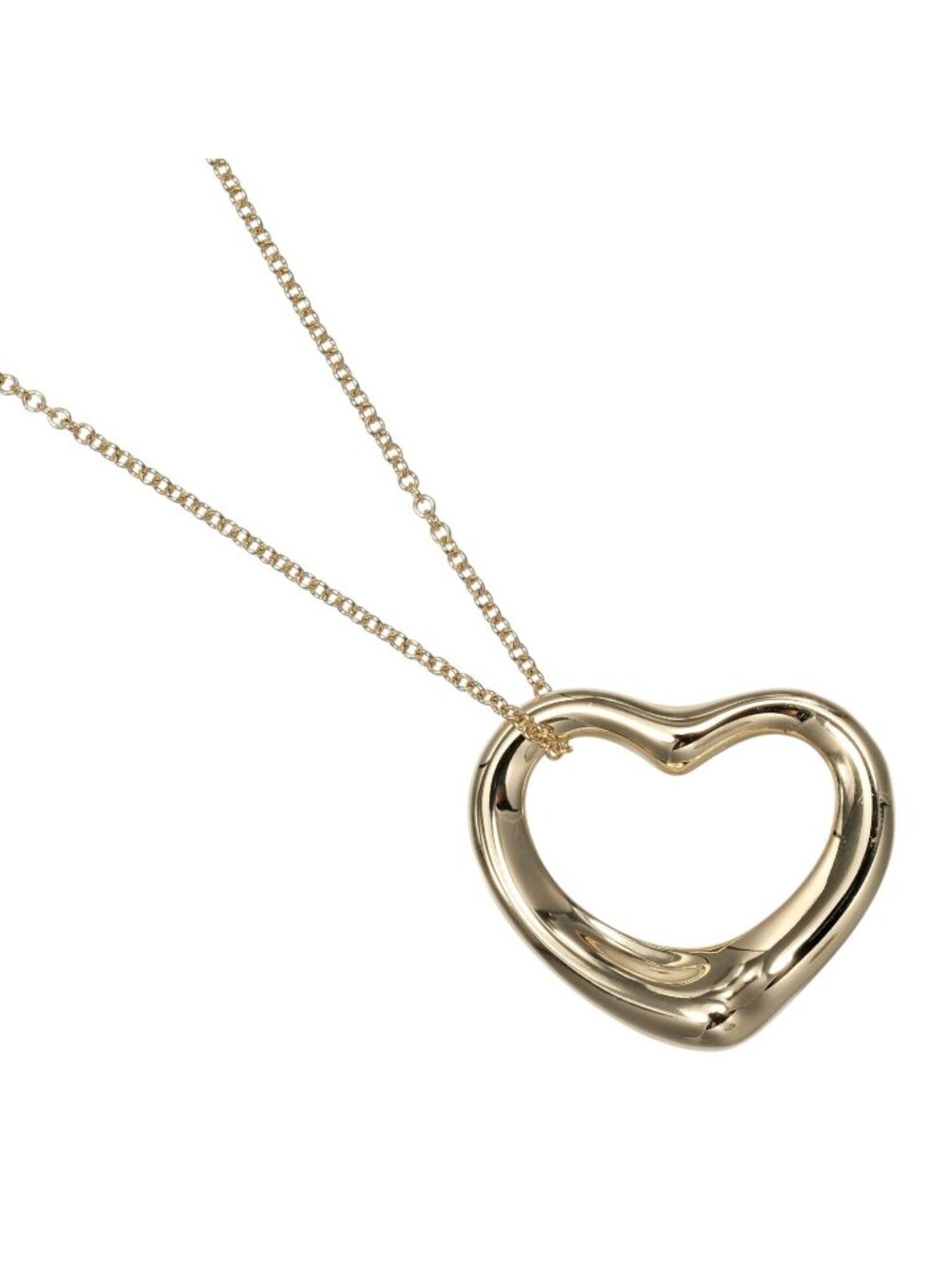 Tiffany & Co Open Heart 22 18k Yellow Gold Necklace
